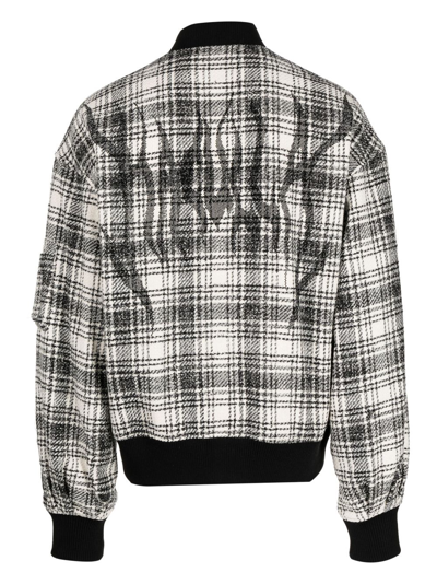Haculla Tweed Zipped Bomber Jacket In Black