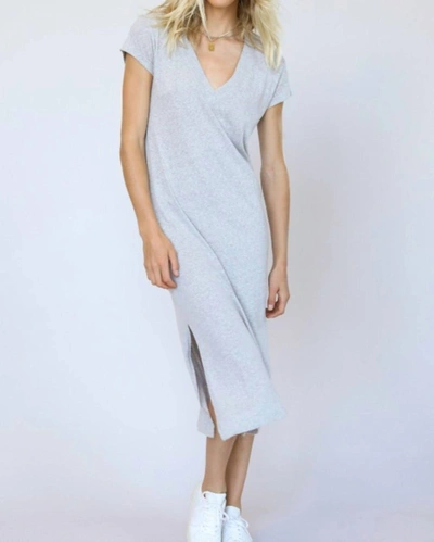 Shop Perfectwhitetee Abbey T-shirt Dress In Heather Grey