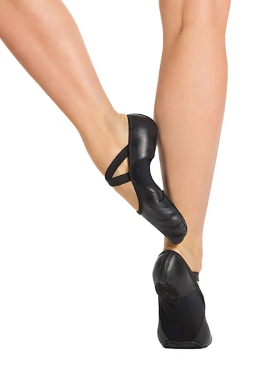 Shop Capezio Women's Hanami Leather Ballet Shoe In Black