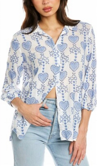 Johnny Was Maeve Button Down Shirt In Hyg In Multi