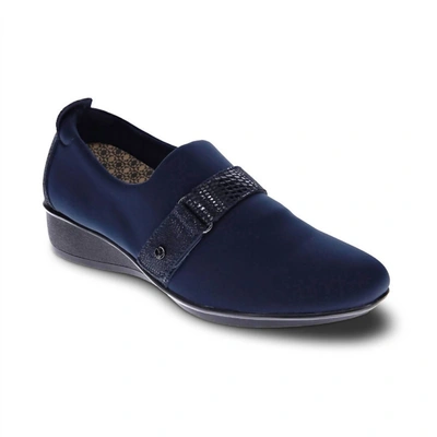 Shop Revere Women's Genoa Stretch Loafer In Navy In Blue