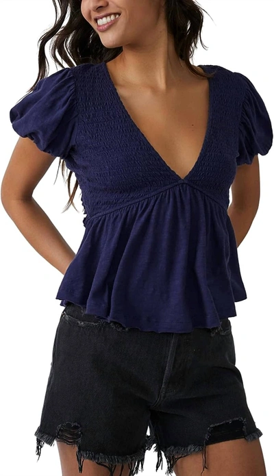Shop Free People Charlotte Top In Eclipse In Blue