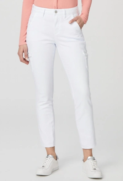 Shop Paige Jolie Slim Cargo Pant In Crisp White