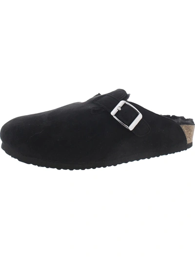 Shop Madden Girl Prance Womens Faux Suede Slip On Mules In Black