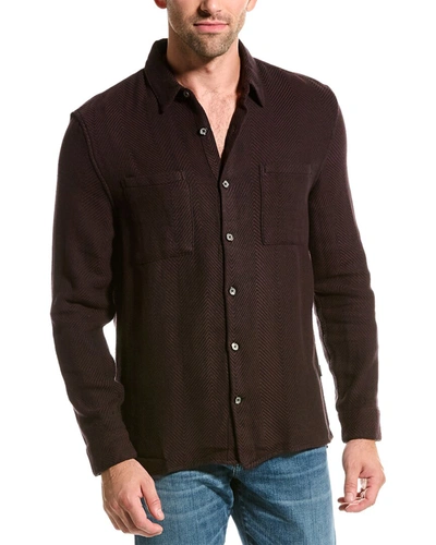 Shop John Varvatos Cole Regular Fit Shirt In Purple