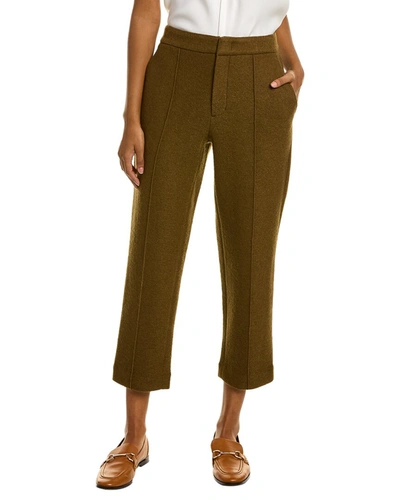 Shop Vince Tapered Stove Pipe Wool Pant In Green