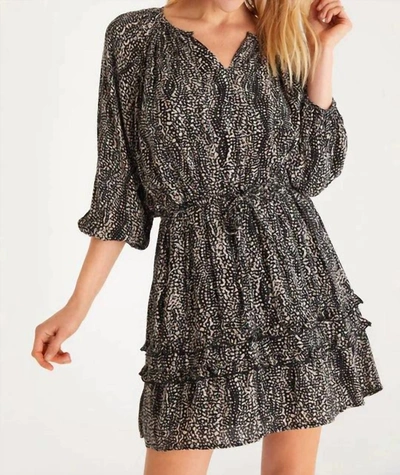Shop Z Supply Mina Blurred Lines Mini Dress In Black