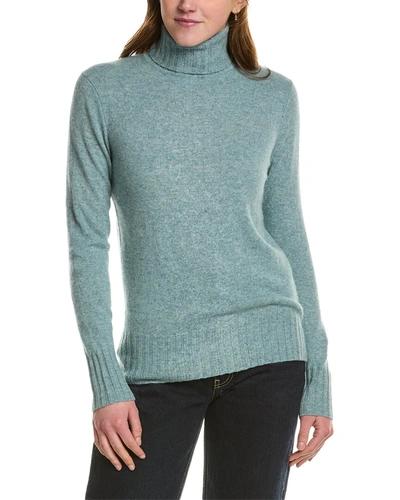 Shop Ainsley Basic Cashmere Turtleneck Sweater In Green