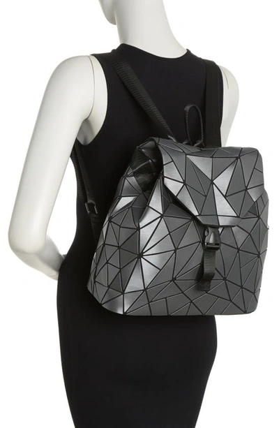 Shop Patrizia Luca Slanted Triangle Backpack In Matte Charcoal