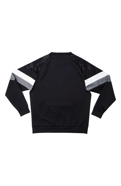 X-ray Colorblock Pullover Crewneck Sweatshirt In Black/ Camo/ Heather Grey
