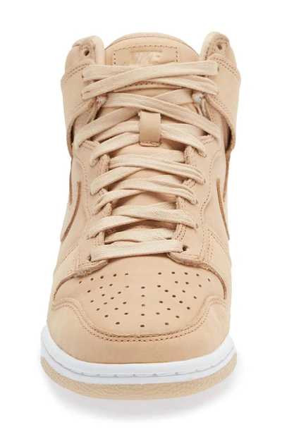 Shop Nike Dunk High Premium Basketball Sneaker In Vachetta Tan/ Vachetta Tan