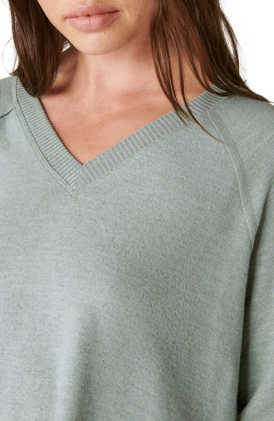 Shop Lucky Brand Cloud Long Sleeve V-neck Jersey T-shirt In Chinois Green
