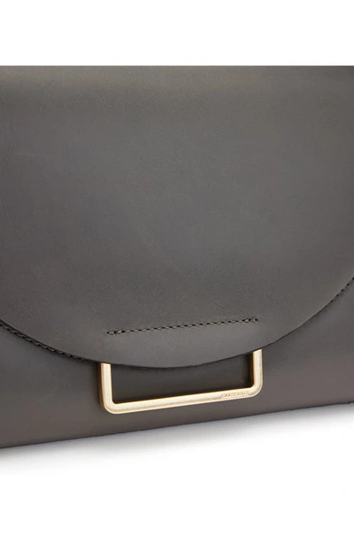 Shop Allsaints Celeste Leather Crossbody Bag In Slate Grey