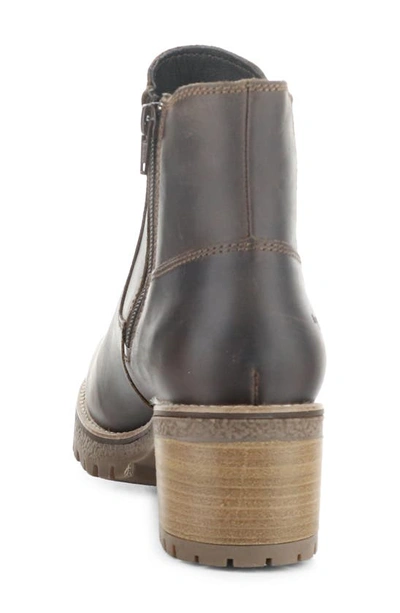 Shop Bos. & Co. Mercy Waterproof Zip Bootie In Espresso Saddle Leather