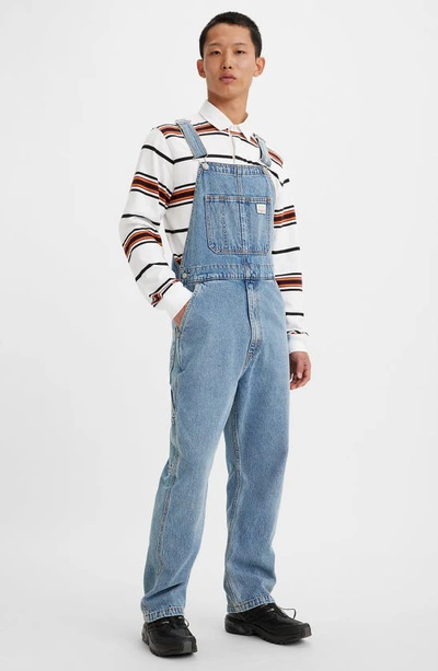 Shop Levi's Denim Overalls In Blue Moon Overall