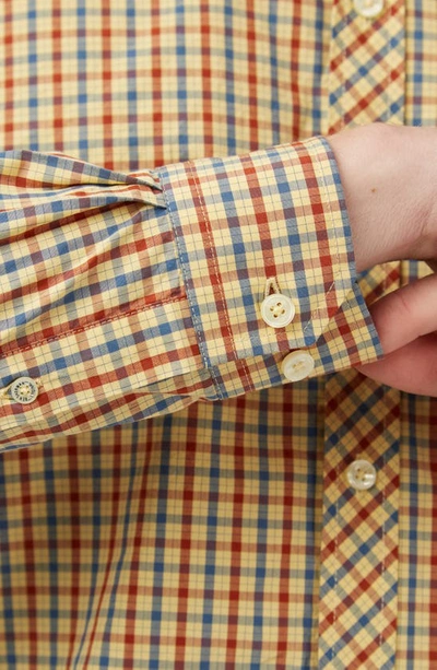 Ben Sherman Signature Check Button Down Shirt In Lemon