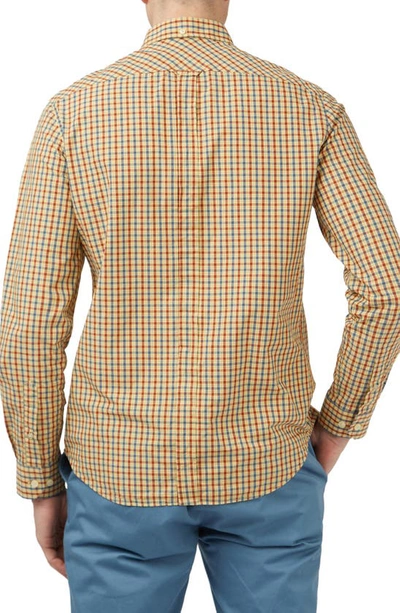 Shop Ben Sherman Check Cotton Button-down Shirt In Lemon