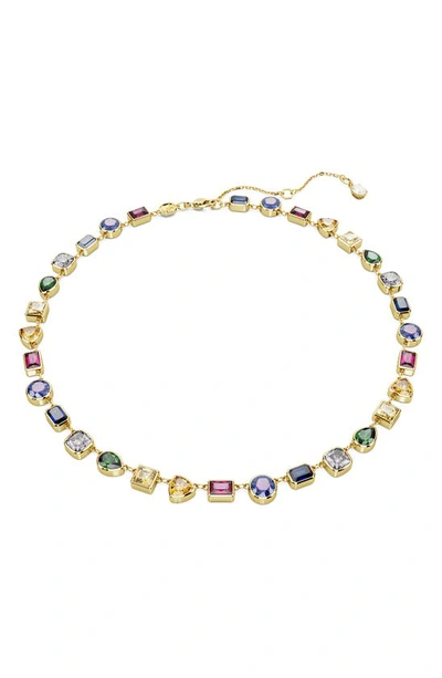 Swarovski Stilla Mixed Crystal Necklace In Multicolored