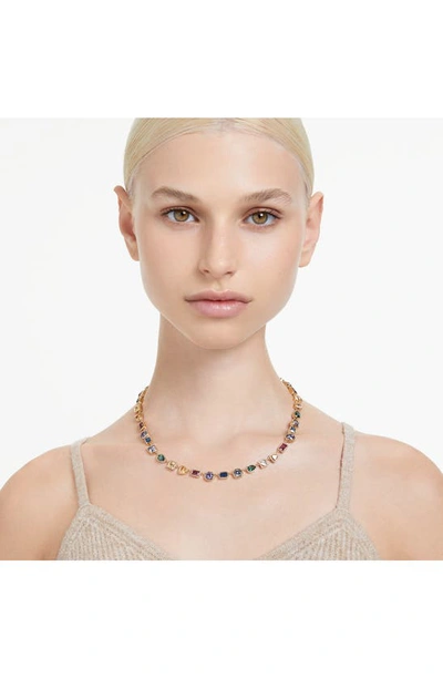 Swarovski Stilla Mixed Crystal Necklace In Multicolored