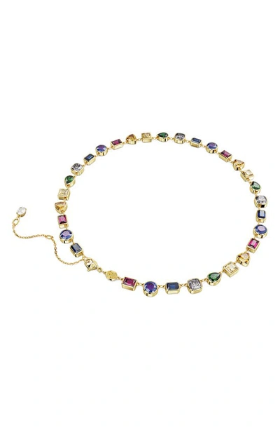 Swarovski Stilla Mixed Crystal Necklace In Multicolored