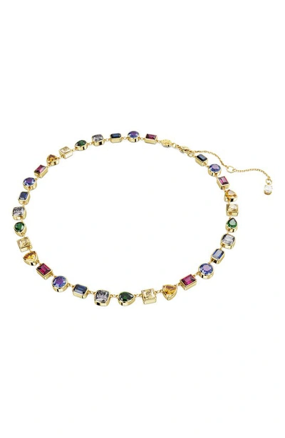 Swarovski Stilla Mixed Crystal Necklace In Multicolored