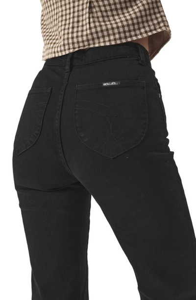 Shop Rolla's Eastcoast Flare Jeans In Jet Black