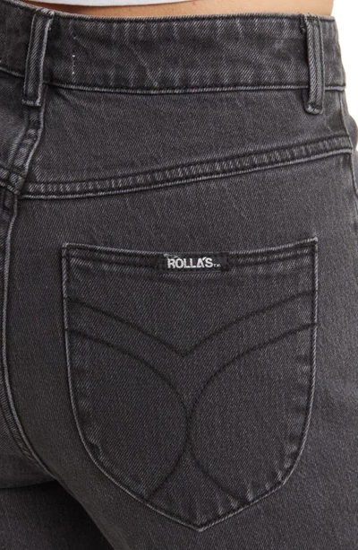Shop Rolla's Original Straight Leg Jeans In Brad Black