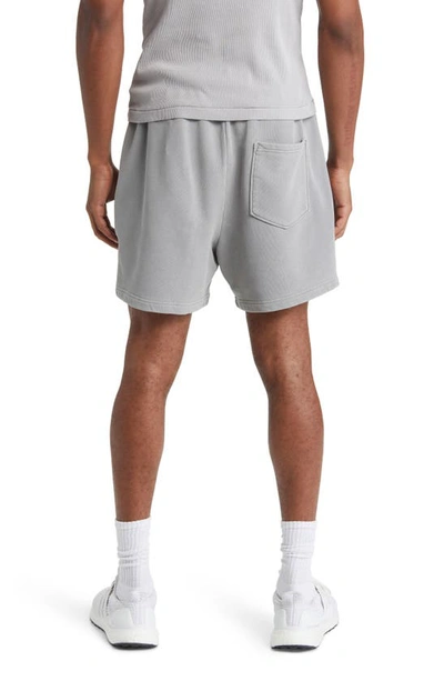 Shop Elwood Core Organic Cotton Brushed Terry Sweat Shorts In Vintage Steel