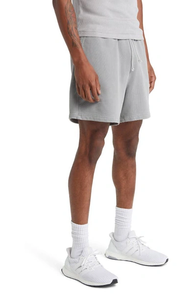 Shop Elwood Core Organic Cotton Brushed Terry Sweat Shorts In Vintage Steel