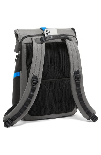 Shop Tumi Alpha Bravo Logistics Backpack In Grey/ Blue