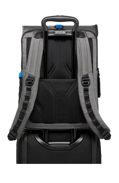 Shop Tumi Alpha Bravo Logistics Backpack In Grey/ Blue
