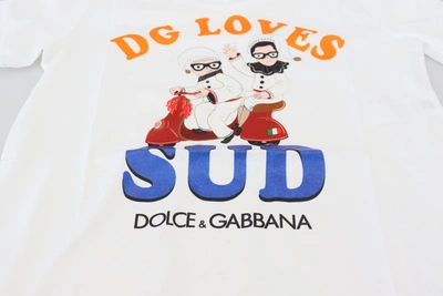 Shop Dolce & Gabbana White Cotton Dg Loves Sud  Women's T-shirt