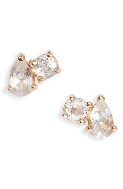 Shop Anzie X Mel Soldera Jumelle Stud Earrings In Clear