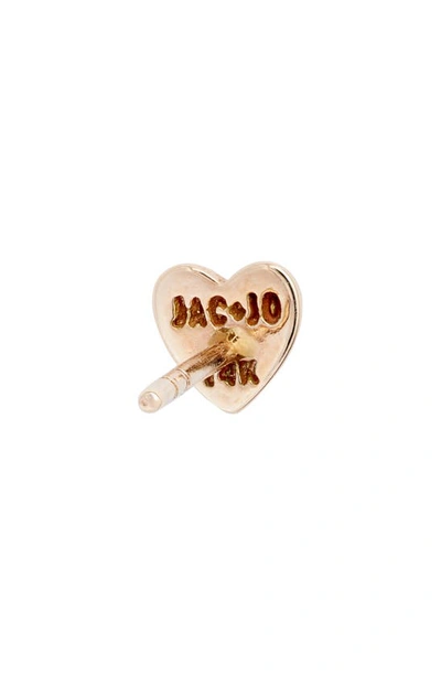 Anzie Enamel Heart Stud Earrings In Pink