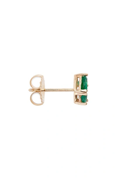 Anzie X Mel Soldera Jumelle Emerald Stud Earrings In Green