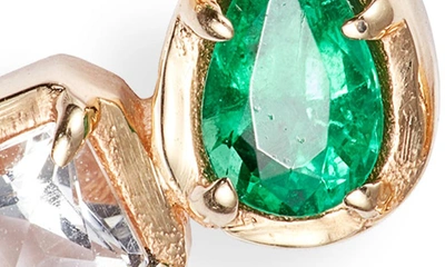 Anzie Women's Mélia Mila 14k Yellow Gold, Emerald & Topaz Stud Earrings In Green