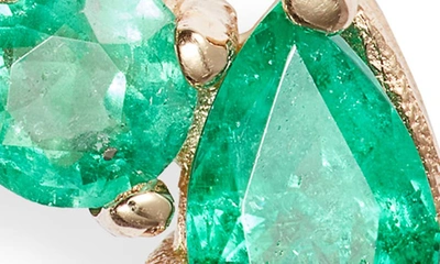 Anzie X Mel Soldera Jumelle Emerald Stud Earrings In Green