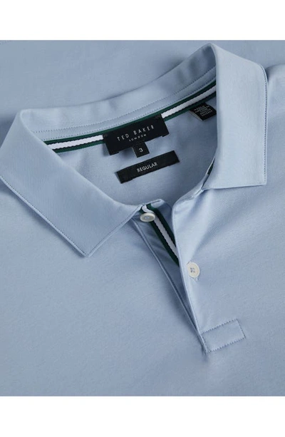Shop Ted Baker Zeiter Cotton Polo In Pale Blue