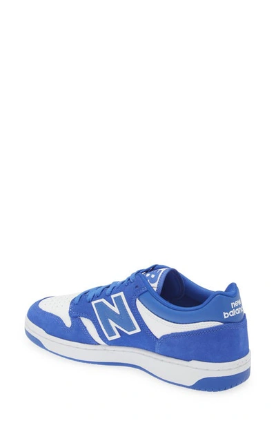 Shop New Balance 480 Sneaker In Marine Blue/ White