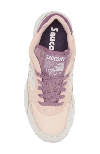 Shop Saucony Shadow 6000 Premium Sneaker In Pink/ Purple