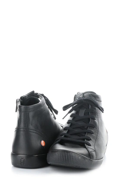 Shop Softinos By Fly London Ibbi Lace-up Sneaker In 022 Black Supple Leather