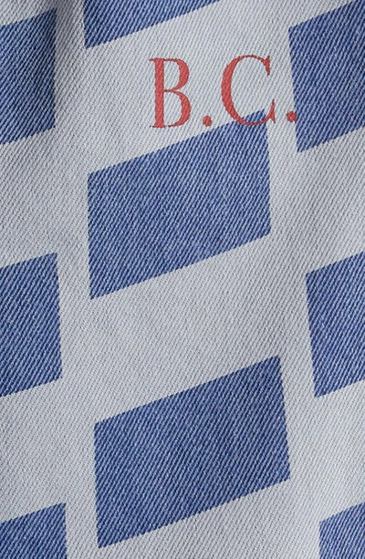 Shop Bobo Choses Kids' Check Print Nonstretch Cotton Denim Jeans In Blue