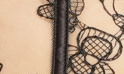 Shop Kilo Brava Embroidered Mesh Underwire Bustier In Black Butterflies