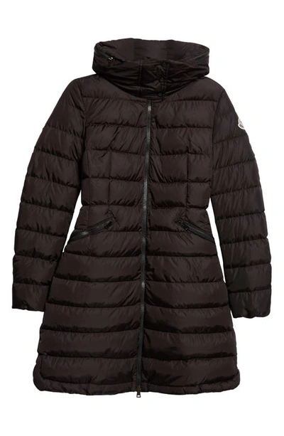 Shop Moncler Flammette Down Coat In Black