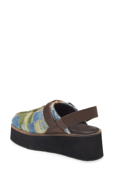 Free People Astrid Platform Slingback In Blue Combo