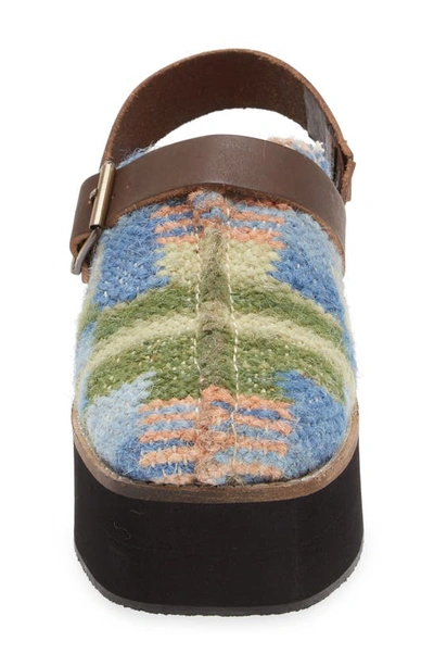 Free People Astrid Platform Slingback In Blue Combo
