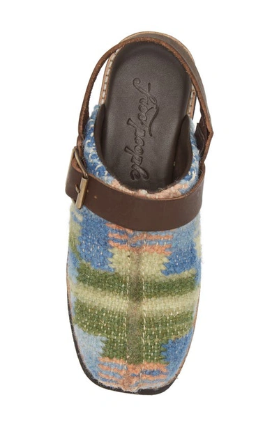 Free People Astrid Platform Slingback In Blue Combo