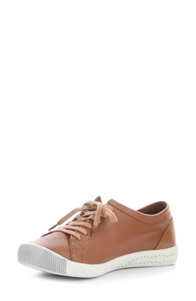 Shop Softinos By Fly London Isla Sneaker In Cognac Washed Leather