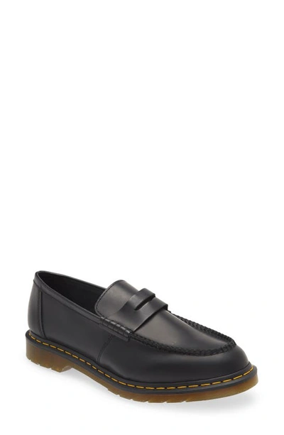 Shop Dr. Martens' Penton Penny Loafer In Black Smooth