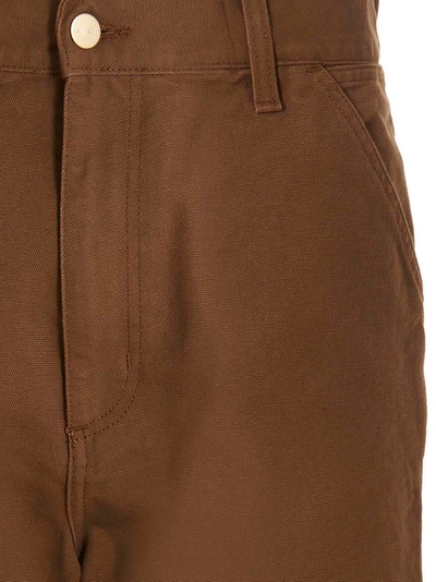 Shop Carhartt Single Knee' Pants Brown